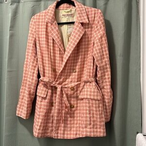 Free people gingham blazer